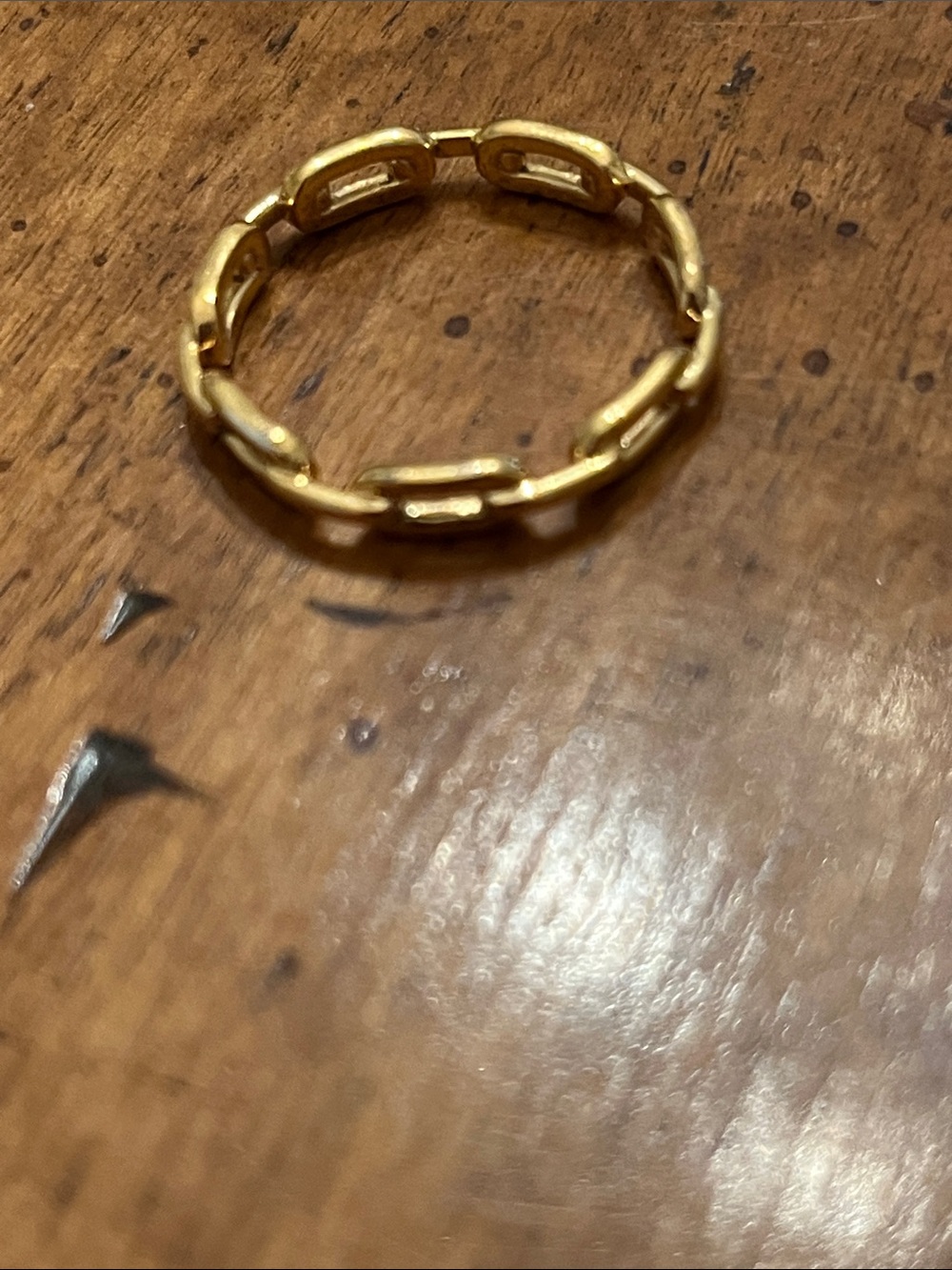 Sterling silver ring with gold tone